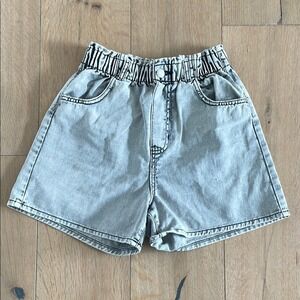 H&M | Grey Denim Elastic Waist Short